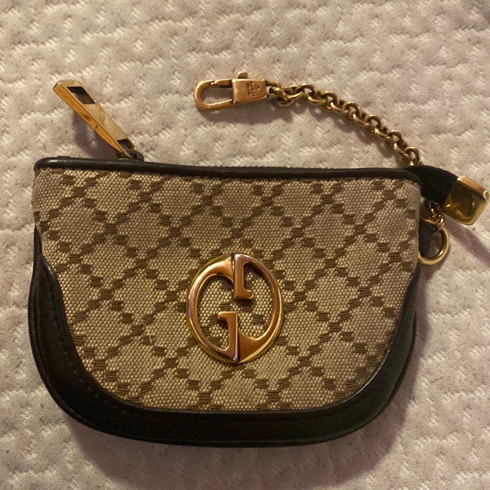 Gucci Diamante Canvas Coin Pouch Wallet - Authentic